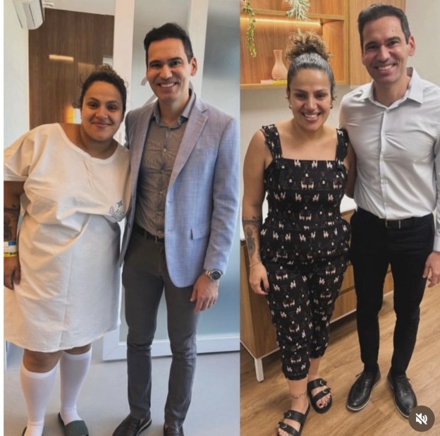 Antes e depois de paciente do Dr. Fábio Faleiro